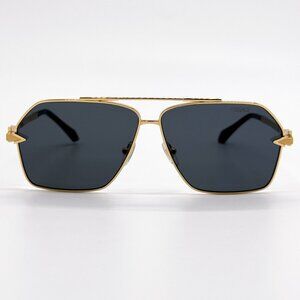 NEW VE2284 1002/87 VERSACE UNISEX GOLD GRAY SUNGLASSES VE2284 100287